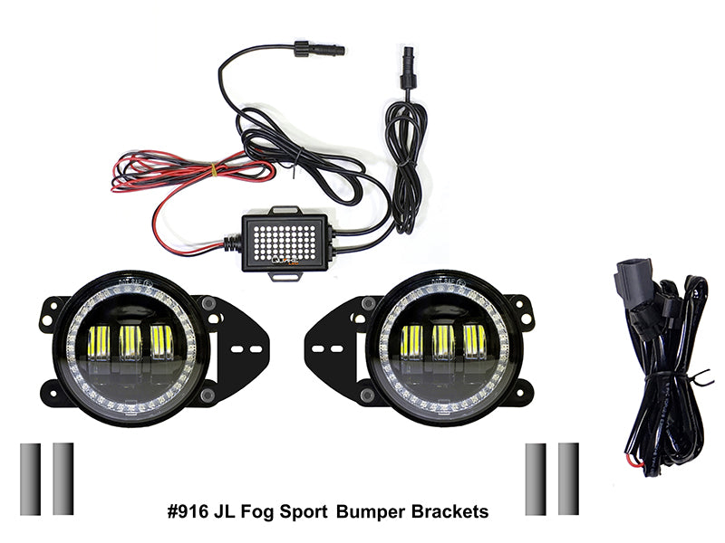 Quake LED Fog Light Jeep Wrangler JL/Gladiator 4 Inch HD Fog Lights - QTE916