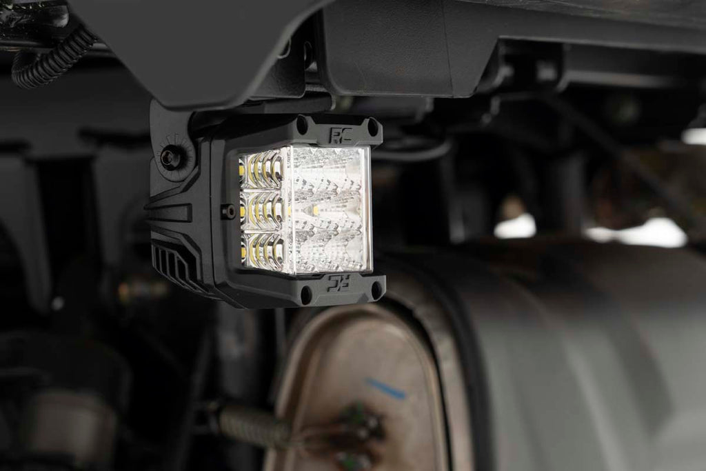 Rough Country LED Light Pods Polaris General 3 Inch Cube Under Bed Wide Angle Combo LED Kit For 18-Pres General Rough Country - 93032
