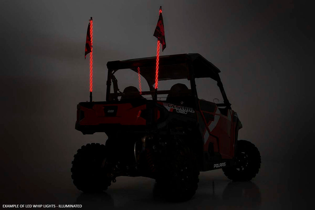 Rough Country Light Whips Polaris LED Whip Light Roll Cage Mounting Kit w/ LED Light Whips RZR 1000XP Turbo Rough Country - 93052