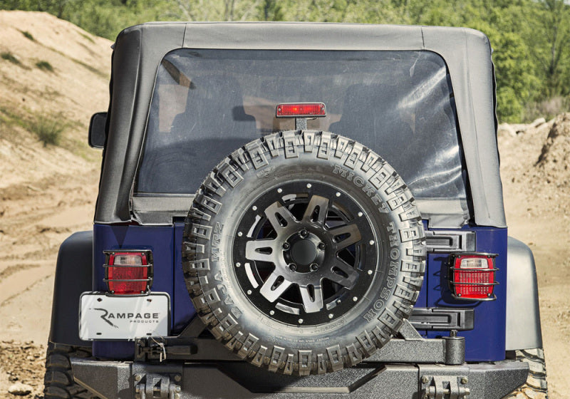 Rampage Door Panels Rampage 04-06 Jeep Wrangler(TJ) Unlimited OEM Replacement Soft Upper Doors - Black Denim