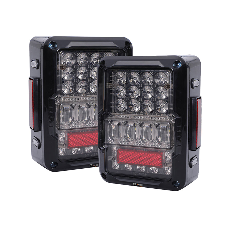 Quake LED Tail Light Jeep JK White Out LED Tail Lights - QTE943