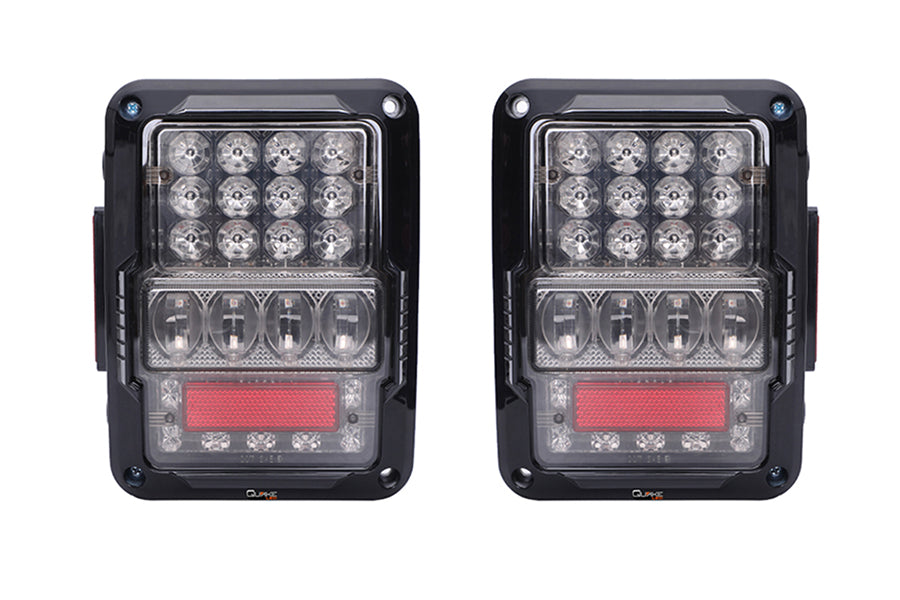 Quake LED Tail Light Jeep JK White Out LED Tail Lights - QTE943