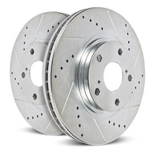 Load image into Gallery viewer, PowerStop Brake Rotors - Slot &amp; Drilled Power Stop 21-22 Ford F-150 Rear Drilled &amp; Slotted Rotor (Pair)