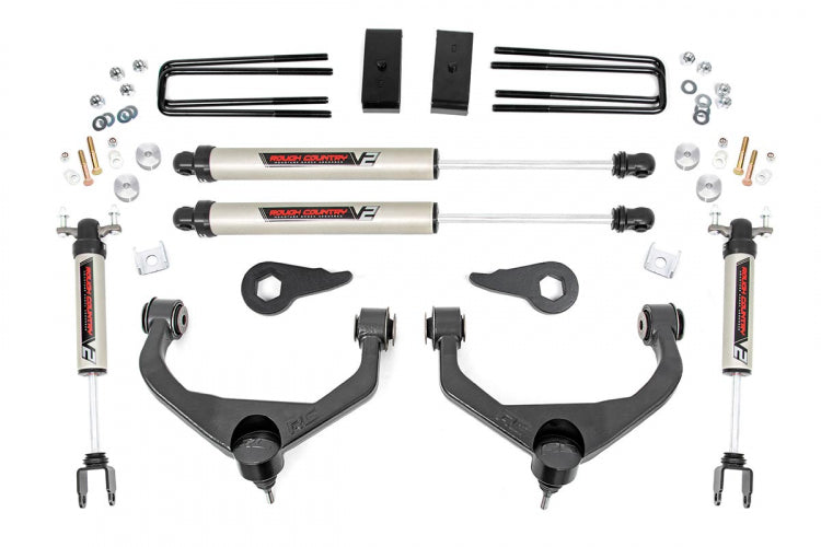 Rough Country Lift Kits 3.5 Inch Suspension Lift Kit w/V2 Shocks 11-19 2500/3500HD Rough Country - 95970