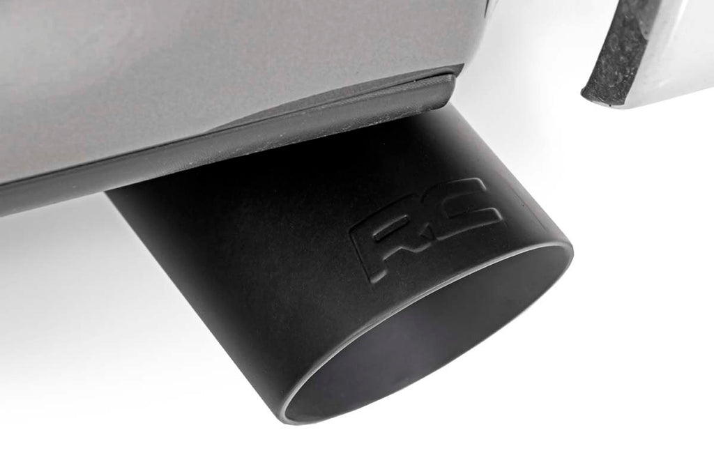 Rough Country Exhaust Tip Exhaust Tip w/RC Logo For Vehicles w/2.5-3 Inch Inlets Flat Black Each Rough Country - 96004