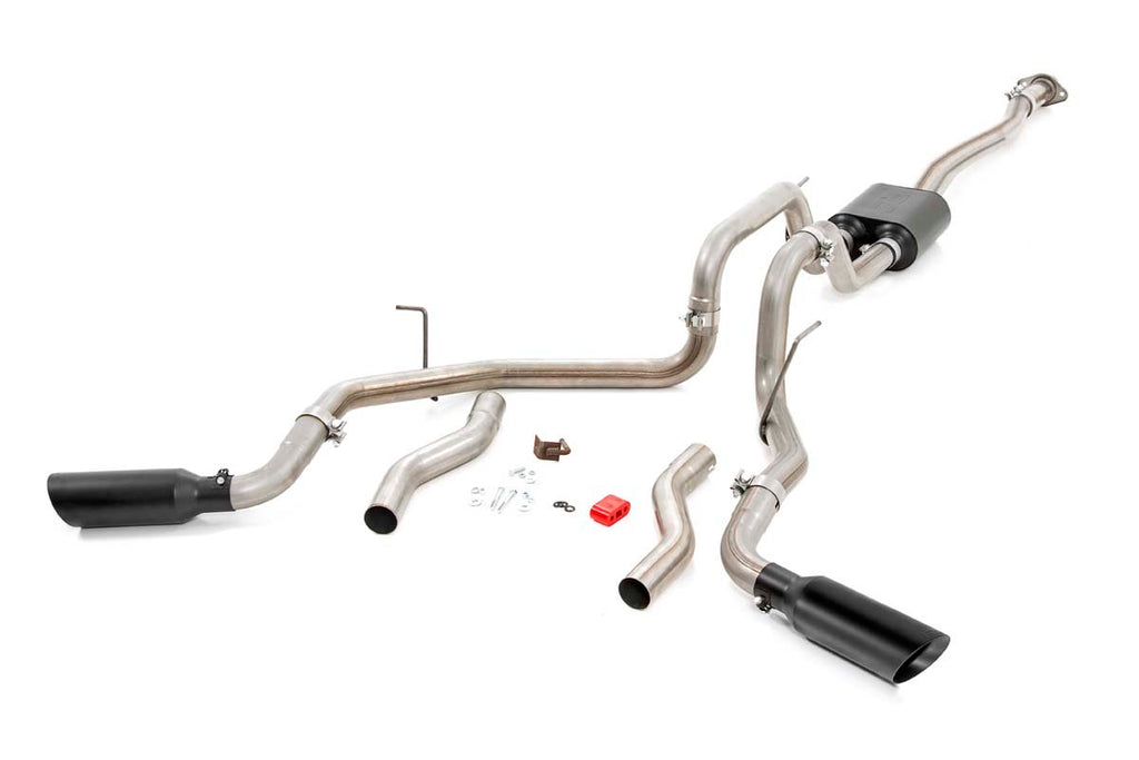 Rough Country Exhaust Dual Cat-Back Exhaust System w/ Black Tips 99-06 GM 1500 Ext Cab / Short Bed 4.8L / 5.3L Rough Country - 96005
