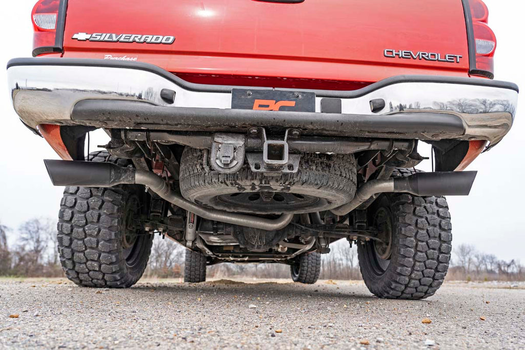 Rough Country Exhaust Dual Cat-Back Exhaust System w/ Black Tips 99-06 GM 1500 Ext Cab / Short Bed 4.8L / 5.3L Rough Country - 96005