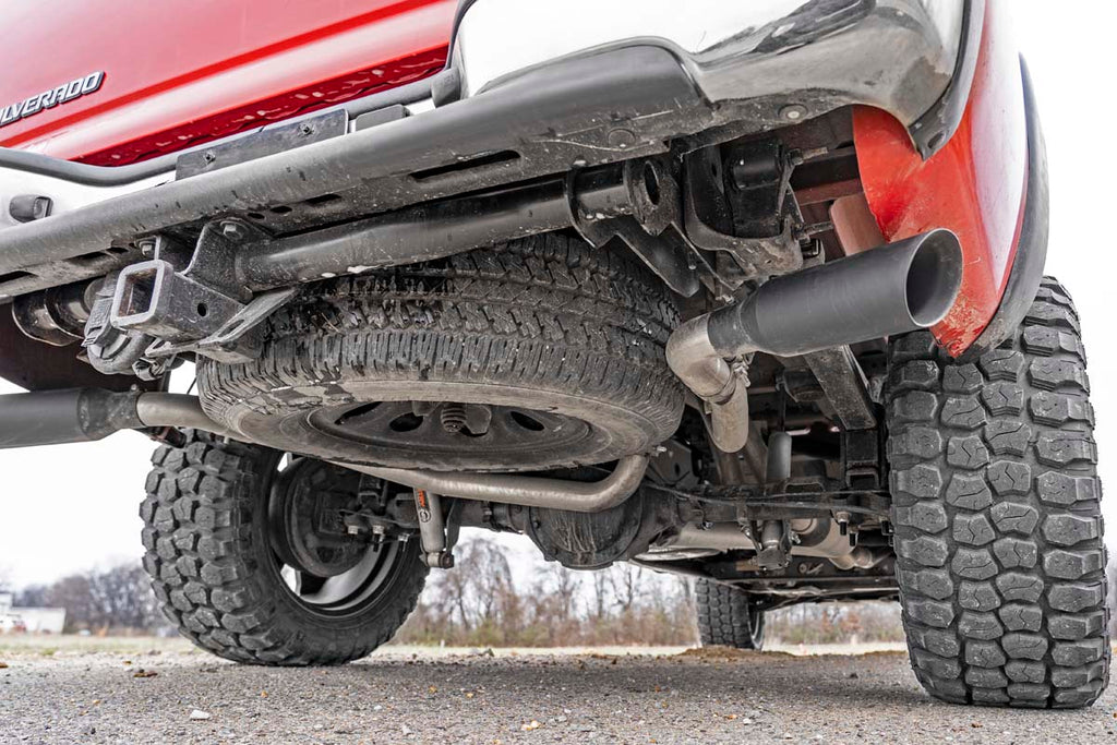 Rough Country Exhaust Dual Cat-Back Exhaust System w/ Black Tips 99-06 GM 1500 Ext Cab / Short Bed 4.8L / 5.3L Rough Country - 96005