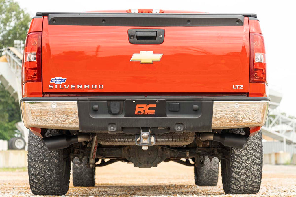 Rough Country Cat Back Exhaust Dual Cat-Back Exhaust System w/Black Tips 09-13 Silverado/Sierra 1500 4.8L/5.3L Rough Country - 96008