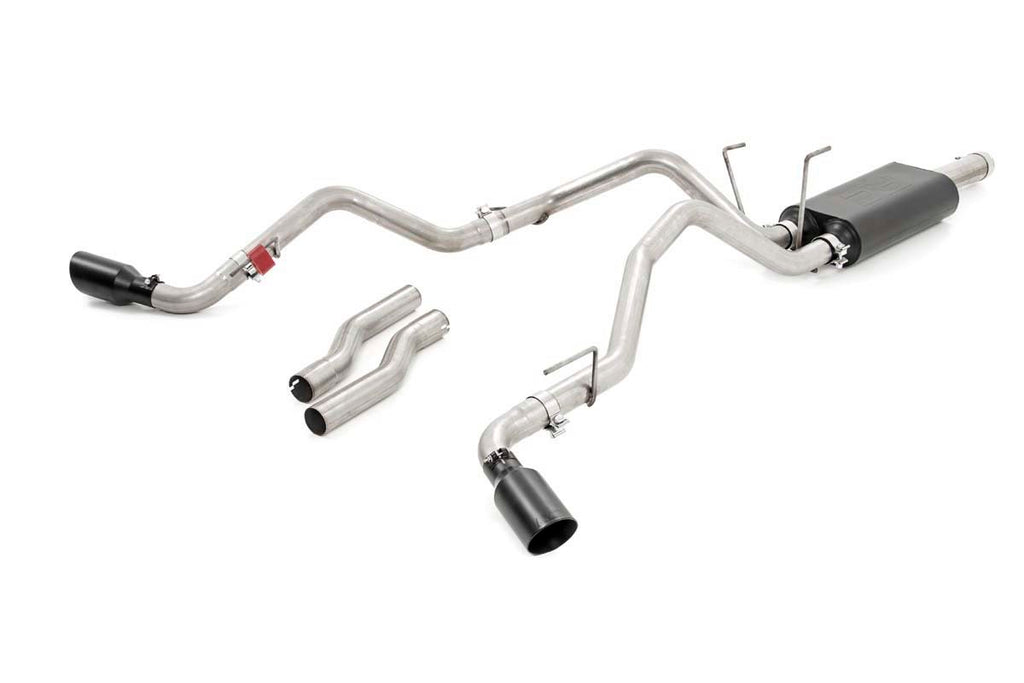 Rough Country Cat Back Exhaust Dual Cat-Back Exhaust System w/Black Tips 09-18 RAM 1500 V8-4.7L, 5.7L Rough Country - 96009