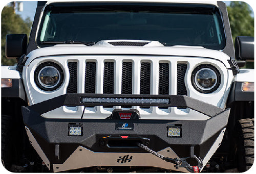 Quake LED Headlight Jeep Wrangler JL/Gladiator 9 Inch Headlights w/ White DRL Halo/Amber Turn Signal - QTE960