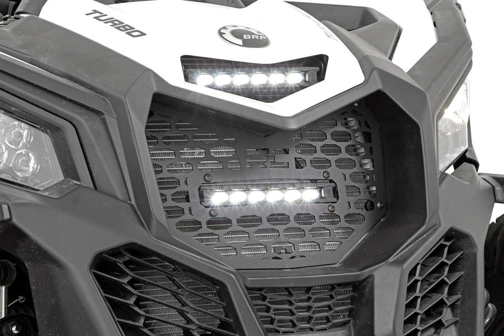 Rough Country LED Light Pods 17-21 Can-Am Maverick X3 6-inch Slimline LED Grille Kit Rough Country - 97022