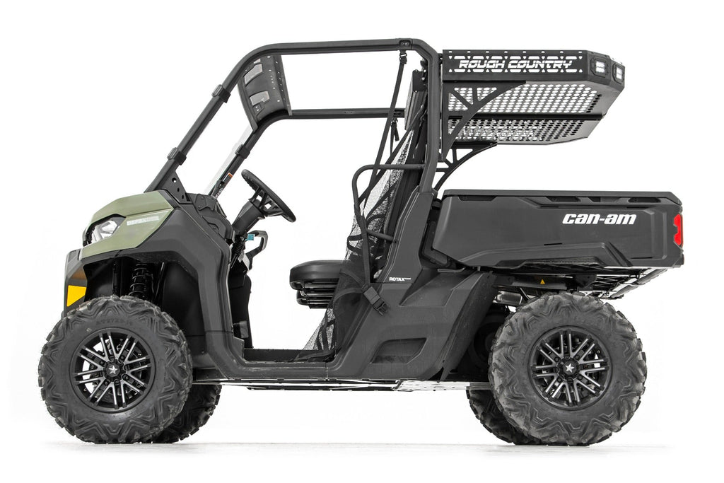 Rough Country Cargo Rack Can-Am Rear Cargo Rack w/ Cube Lights (17-20 Defender) Rough Country - 97027