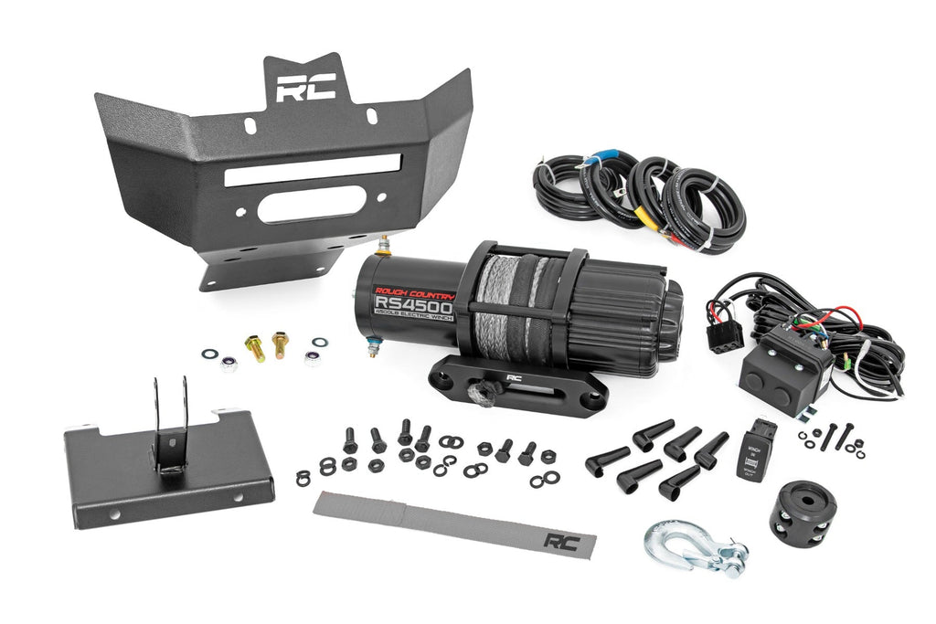 Rough Country Front Winch Bumpers Winch Bumper 4500-Lb Winch Synthetic Rope 12-22 Can-Am Renegade 1000/Renegade 800R Rough Country - 97070