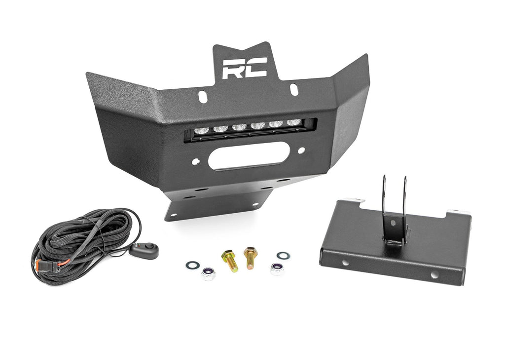 Rough Country Front Winch Bumpers Winch Bumper Black Series LED 6 Inch Light Slime Line 13-21 Can-Am Renegade Rough Country - 97072
