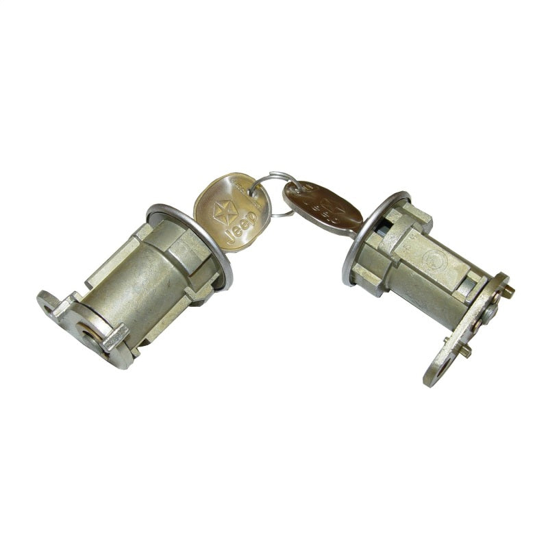 OMIX Doors Omix Door Lock Cylinder Set- 76-90 Jeep CJ/XJ/MJ/YJ