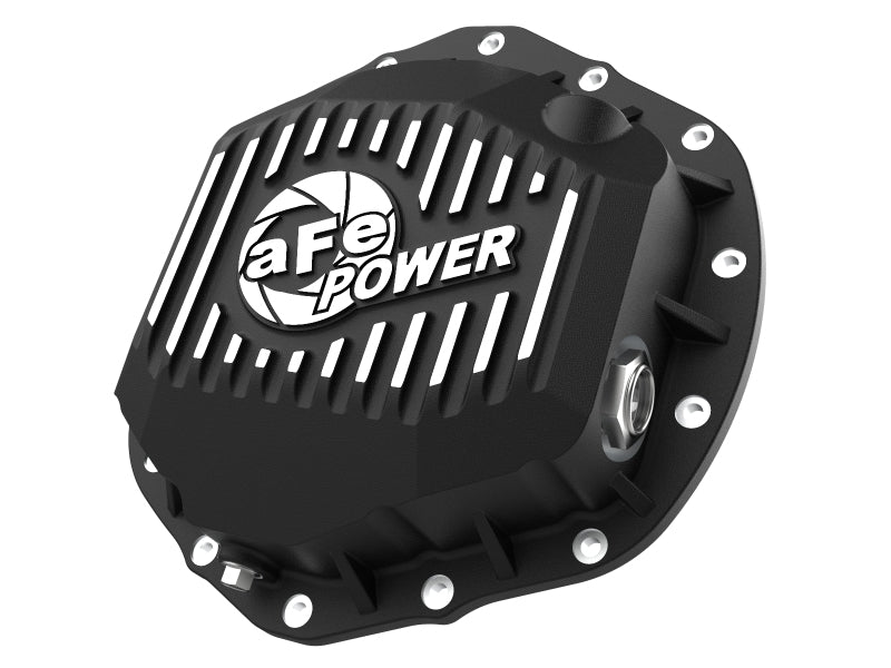 aFe Diff Covers aFe 2020 Chevrolet Silverado 2500 HD  Rear Differential Cover Black ; Pro Series w/ Machined Fins