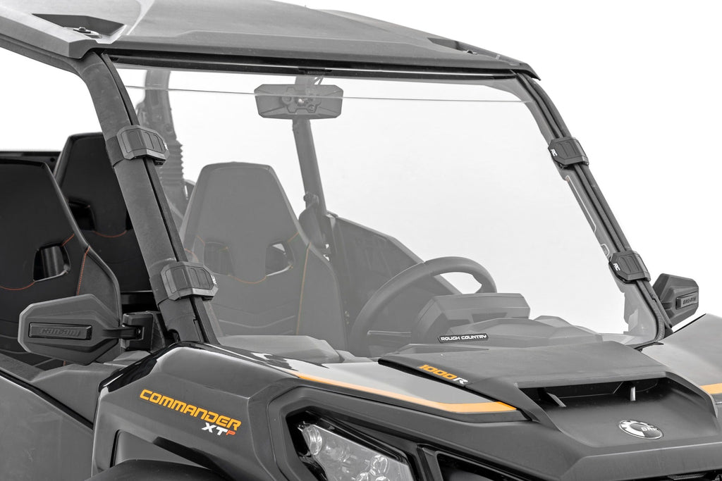 Rough Country Windshield Full Windshield Scratch Resistant Can-Am Commander XT (21-22) Rough Country - 98102230
