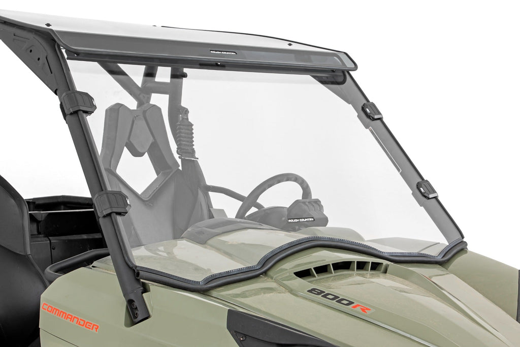 Rough Country Windshield Full Windshield Scratch Resistant 11-20 Can-Am Commander 4WD Rough Country - 98112030