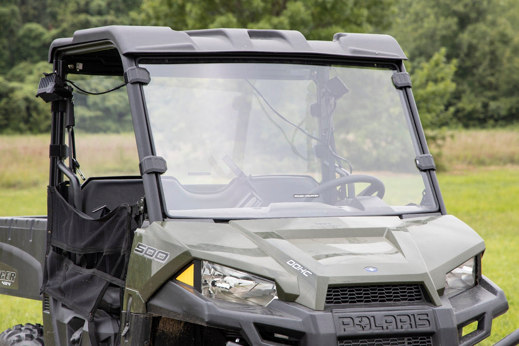 Rough Country Windshield Polaris Full Windshield Mid Size 15-21 Polaris Ranger 500 4WD Rough Country - 98152010