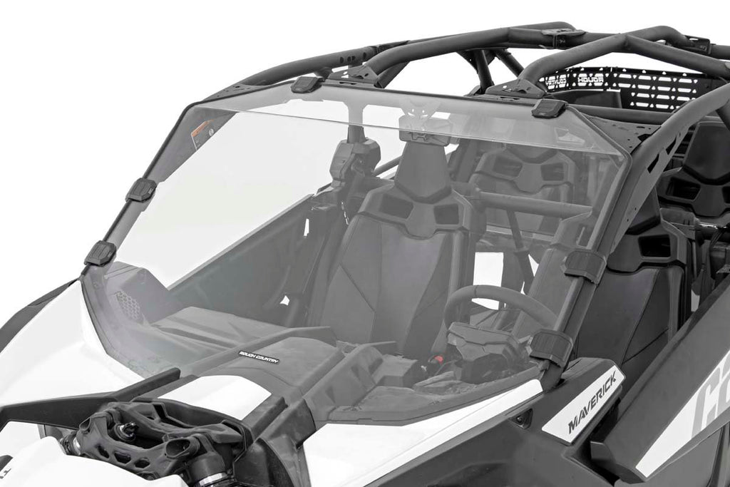 Rough Country Windshield Can-Am Scratch Resistant Full Windshield 17-20 Maverick X3 Rough Country - 98172030