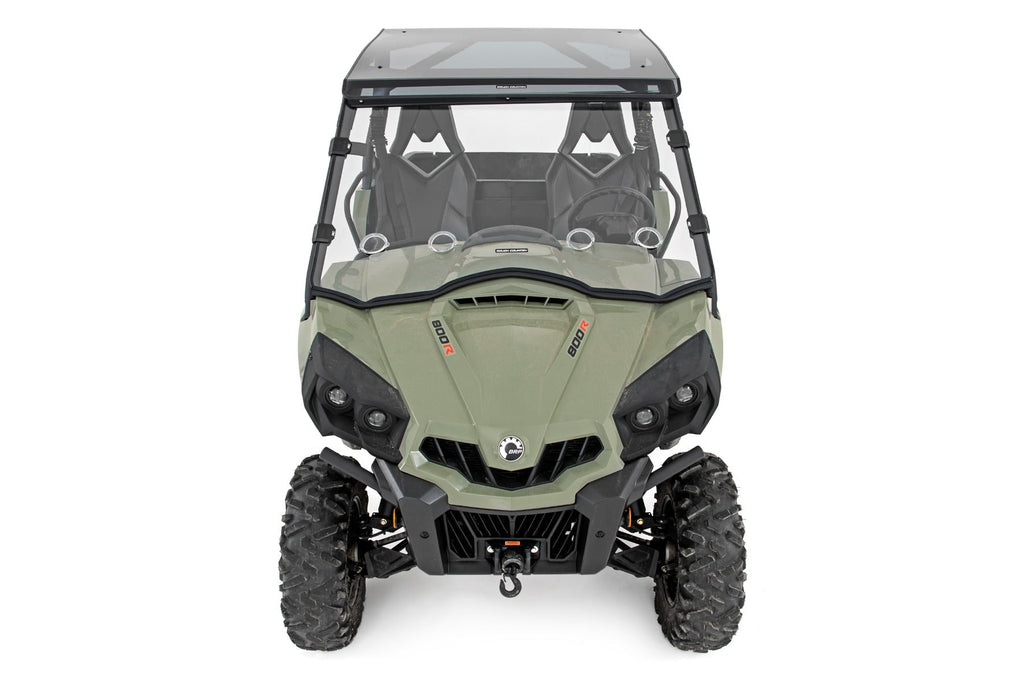 Rough Country Windshield Vented Full Windshield Scratch Resistant 11-20 Can-Am Commander Rough Country - 98212030