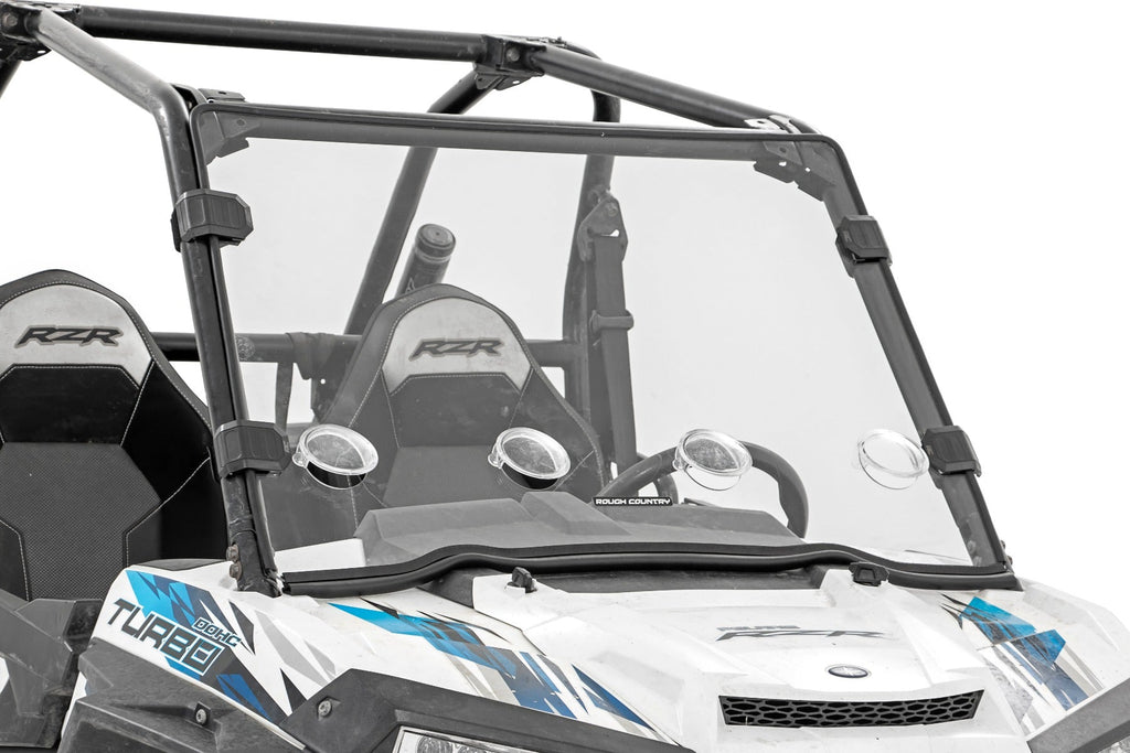 Rough Country Windshield Polaris Scratch Resistant Vented Full Windshield without Factory Plastic Visor 16-18 Polaris RZR 900/1000XP Turbo Rough Country - 98241810