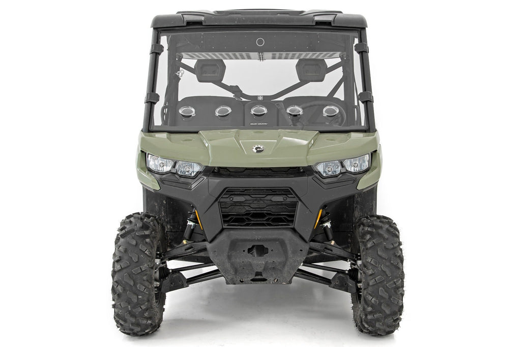 Rough Country Windshield Can-Am Full Windshield Vented 16-21 Can-Am Defender 4WD Rough Country - 98262030