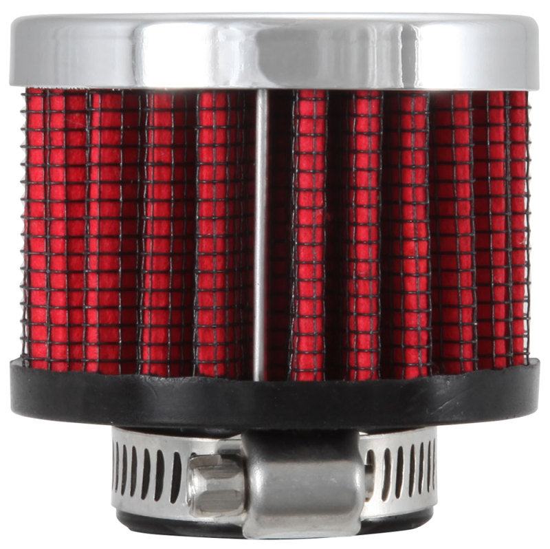 K&N Engineering Air Filters - Universal Fit K&N 3/4 inch ID 2 inch OD 1.5 inch H Clamp On Crankcase Vent Filter