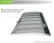 Load image into Gallery viewer, DV8 Offroad Grilles DV8 Offroad 2007-2018 Jeep JK Black Mesh Grille