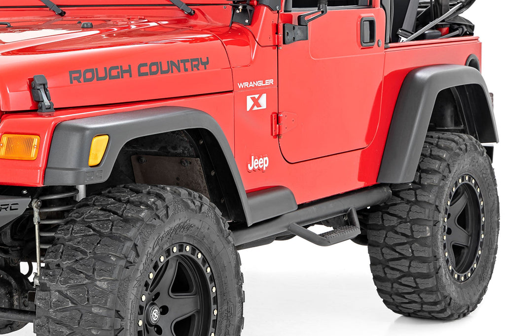 Rough Country Fender Flares Fender Flare Kit 5.5 Inch Wide 97-06 Jeep Wrangler TJ 4WD Rough Country - 99033
