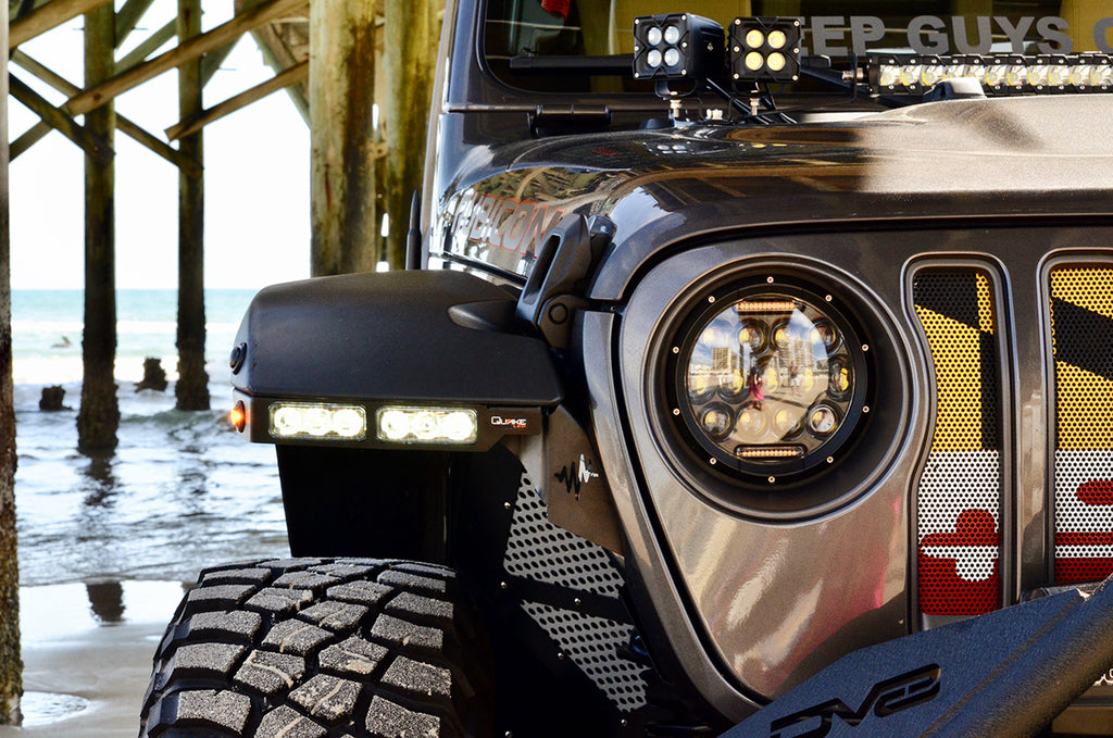 Quake LED Turn Signal Light Jeep JL Fender Chop Kit DRL Switchback Turn Signal And Side Marker Light - QTE991