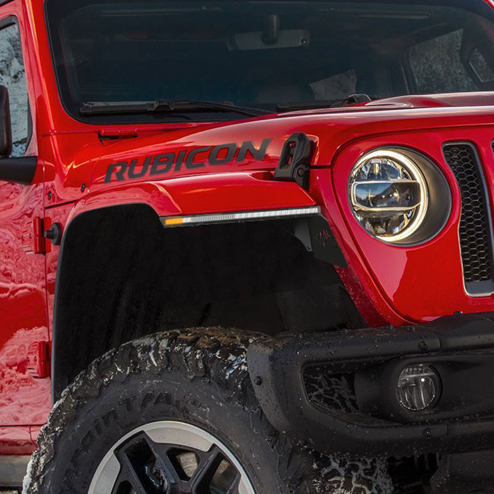 Quake LED Turn Signal Light Jeep JL Chop Kit Slim Drl Sequential Switchback Turn Signal And Side Marker - QTE993