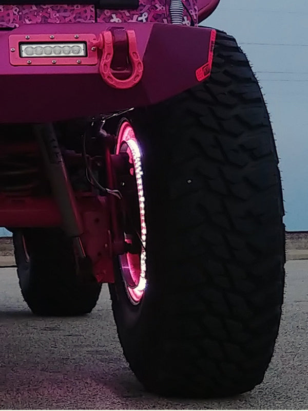 Quake LED Wheel Accent Light 14 Inch Universal RGB Wheel Lights Kits - QTE994