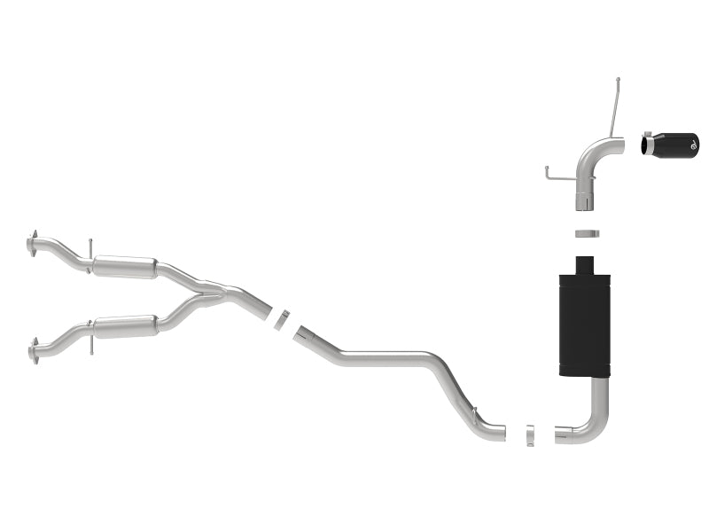 aFe Catback aFe Large Bore HD 3in 304 SS Cat-Back Exhaust w/ Black Tips 14-19 Jeep Grand Cherokee (WK2) V6-3.6L