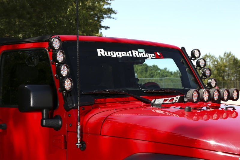 Rugged Ridge Light Mounts Rugged Ridge 07-18 Jeep Wrangler JK Elite Fast Track Windshield Light Bar Mount w/o Crossbar