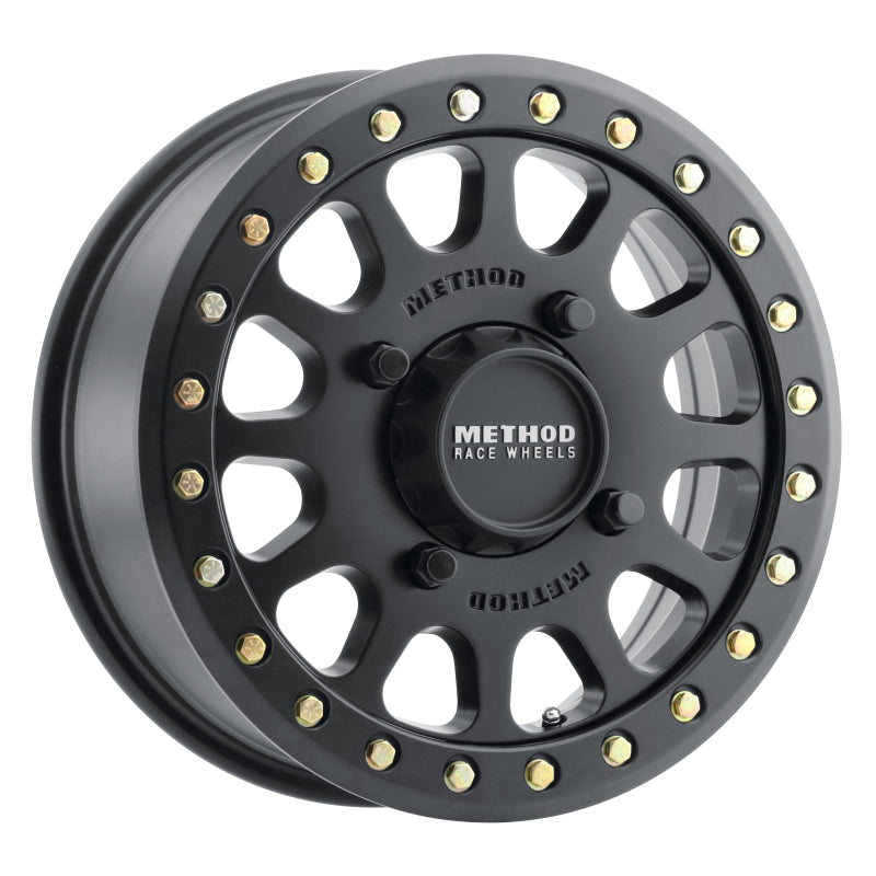 Method Wheels Wheels - Cast Method MR401 UTV Beadlock 15x6 5+1/+53mm Offset 4x156 132mm CB Matte Black w/BH-H24100 Wheel