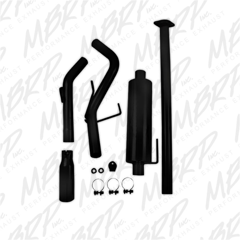 MBRP Catback MBRP 09-14 Toyota Tacoma 4.0L EC/CC Cat-Back Single Exit AL - Black