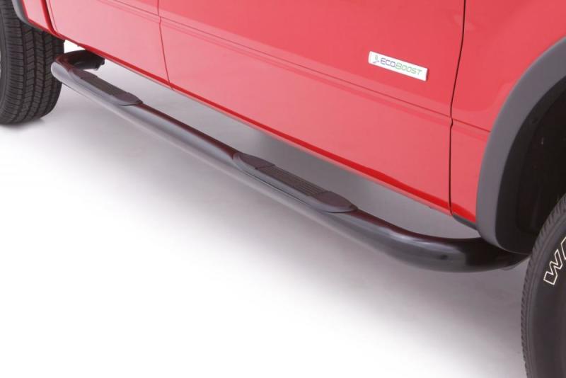LUND Nerf Bars Lund 99-16 Ford F-250 Super Duty Std. Cab 3in. Round Bent Steel Nerf Bars - Black