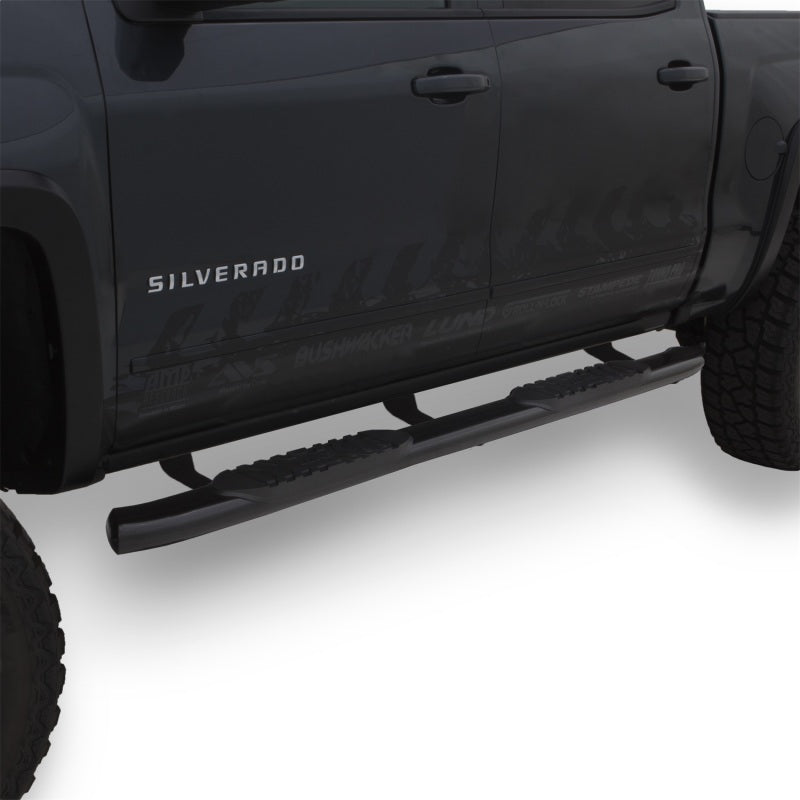 LUND Nerf Bars Lund 2019 Chevrolet Silverado 1500 Crew Cab 5in Oval Curved Steel Nerf Bars - Black