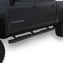 Load image into Gallery viewer, LUND Nerf Bars Lund 2019 Chevrolet Silverado 1500 Crew Cab 5in Oval Curved Steel Nerf Bars - Black