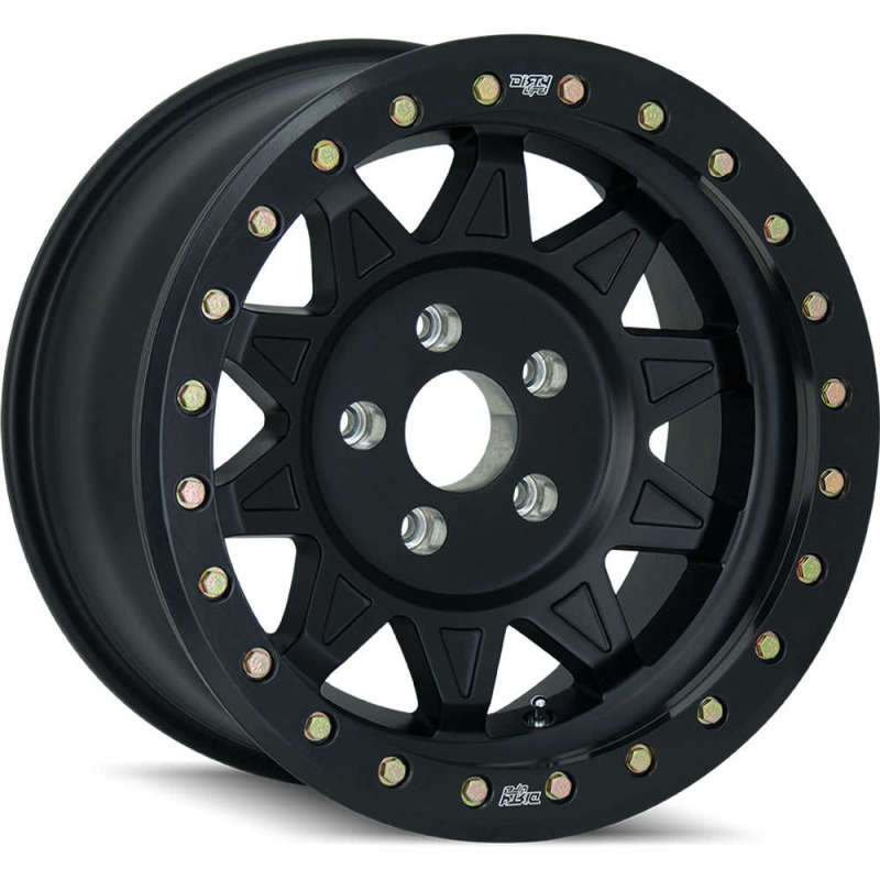 Dirty Life Wheels - Cast Dirty Life 9302 Roadkill Race 17x9/8x165.1 BP/-14mm Offset/130.8mm Hub Matte Black Wheel - Beadlock