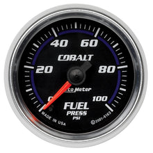 Load image into Gallery viewer, AutoMeter Gauges Autometer Cobalt 52mm 100 PSI Electronic Fuel Pressure Gauge