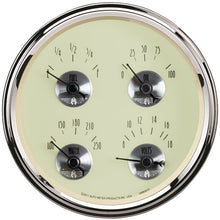 Load image into Gallery viewer, AutoMeter Gauges AutoMeter Gauge Quad 5in. 240 Ohm(e) to 33 Ohm(f) Elec Prestige Antq. Ivory