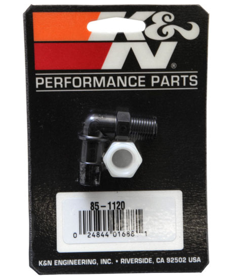 K&N Engineering Air Intake Components K&N Air Filter Vent Kit - White - 90 Degree Plastic 0.50in Flange 1.75in H 1.75in L
