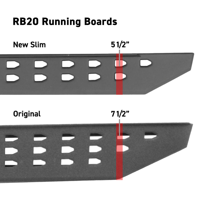 Go Rhino Running Boards Go Rhino RB20 Slim Running Boards - Universal 87in. - Bedliner Coating