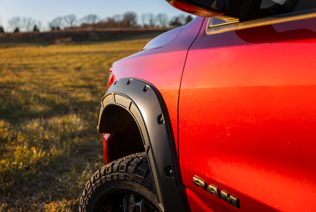 Rough Country Fender Flares Defender Pocket Fender Flares Gloss Black Ram 1500 2WD/4WD (19-23) Rough Country - A-D10914