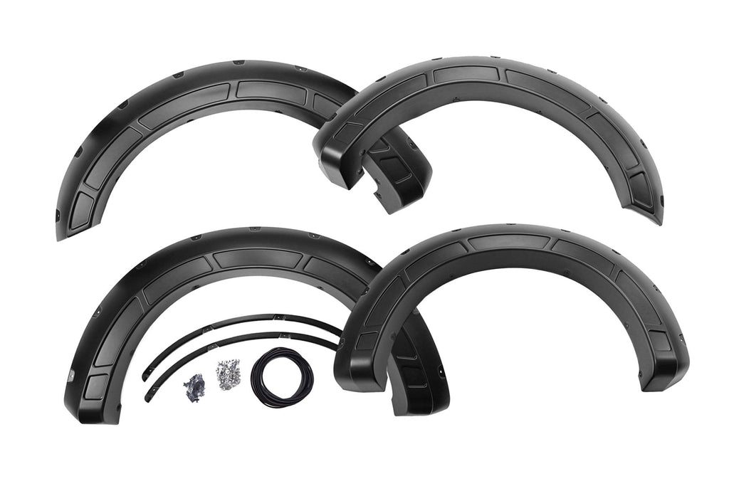 Rough Country Fender Flares Defender Pocket Fender Flares Absolute Black Ford Super Duty (17-22) Rough Country - A-F21112-G1