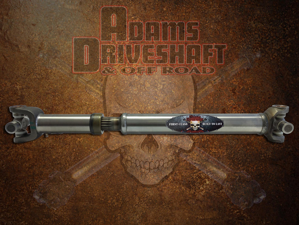 Adams Driveshaft Off Road Drive Shaft Adams Driveshaft CJ Front Slip N Stub 1310 Driveshaft Heavy Duty Series Greasable U-Joints - ASDCJ-1310SF-G