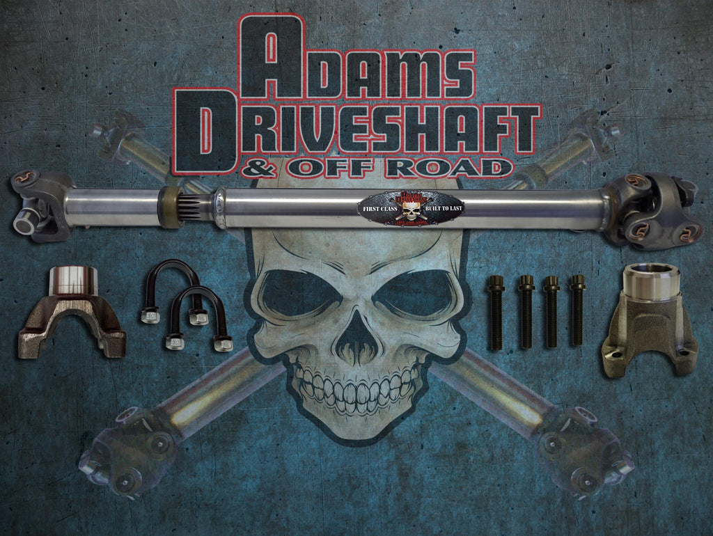 Adams Driveshaft Off Road Drive Shaft Adams Driveshaft JK Front 1310 CV Driveshaft Solid U-Joints With Pinion Yoke Extreme Duty Series - ASDJK-1310F-S2Y